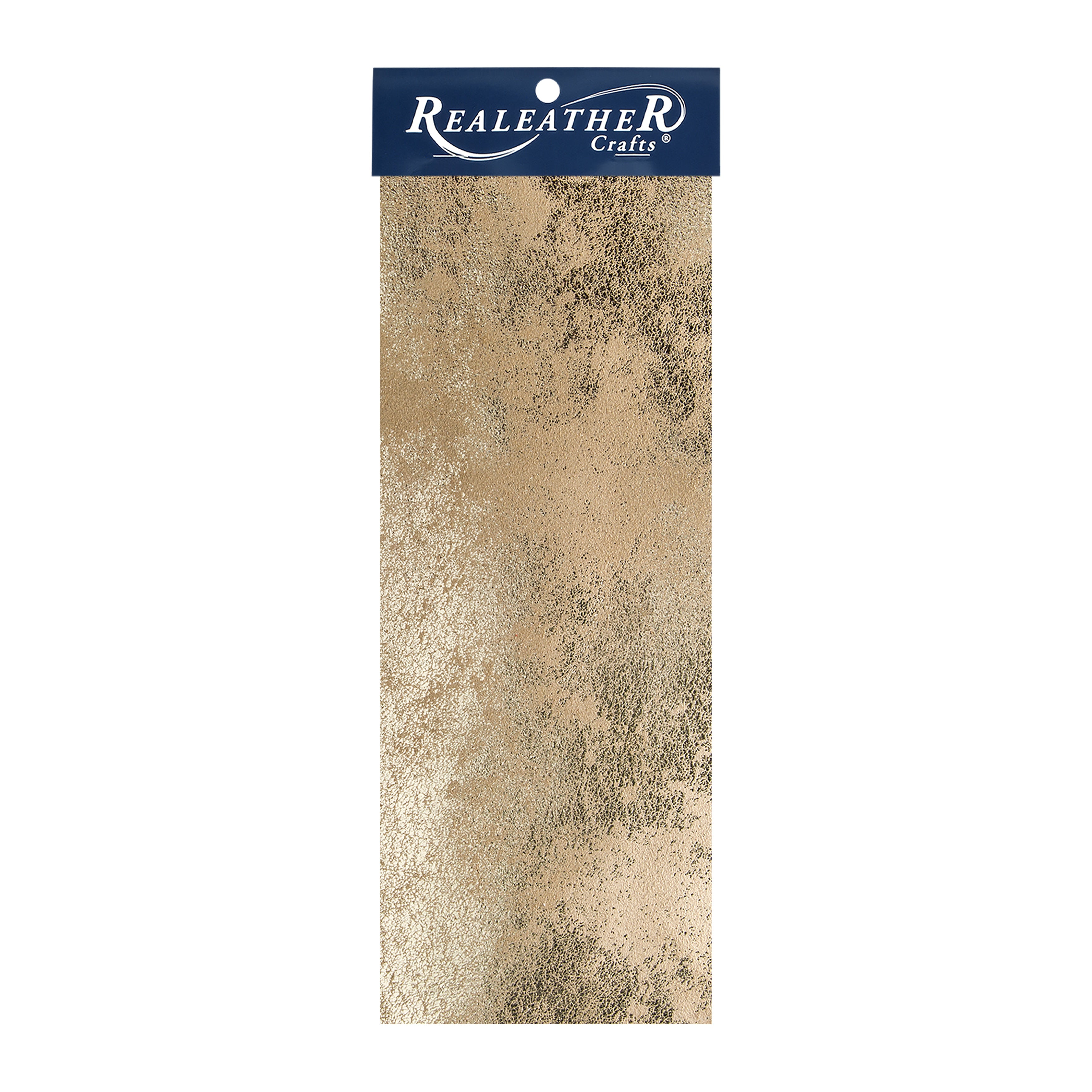 Realeather(R) Crafts Printed Leather Trim 9"X3"-Platinum Crackle
