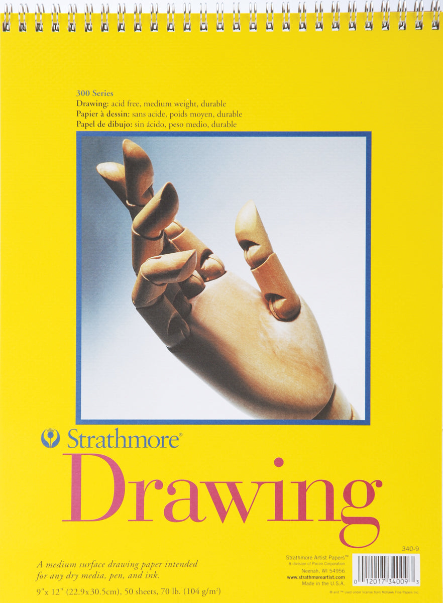 Strathmore Medium Drawing Spiral Paper Pad 9"X12" 50 Sheets