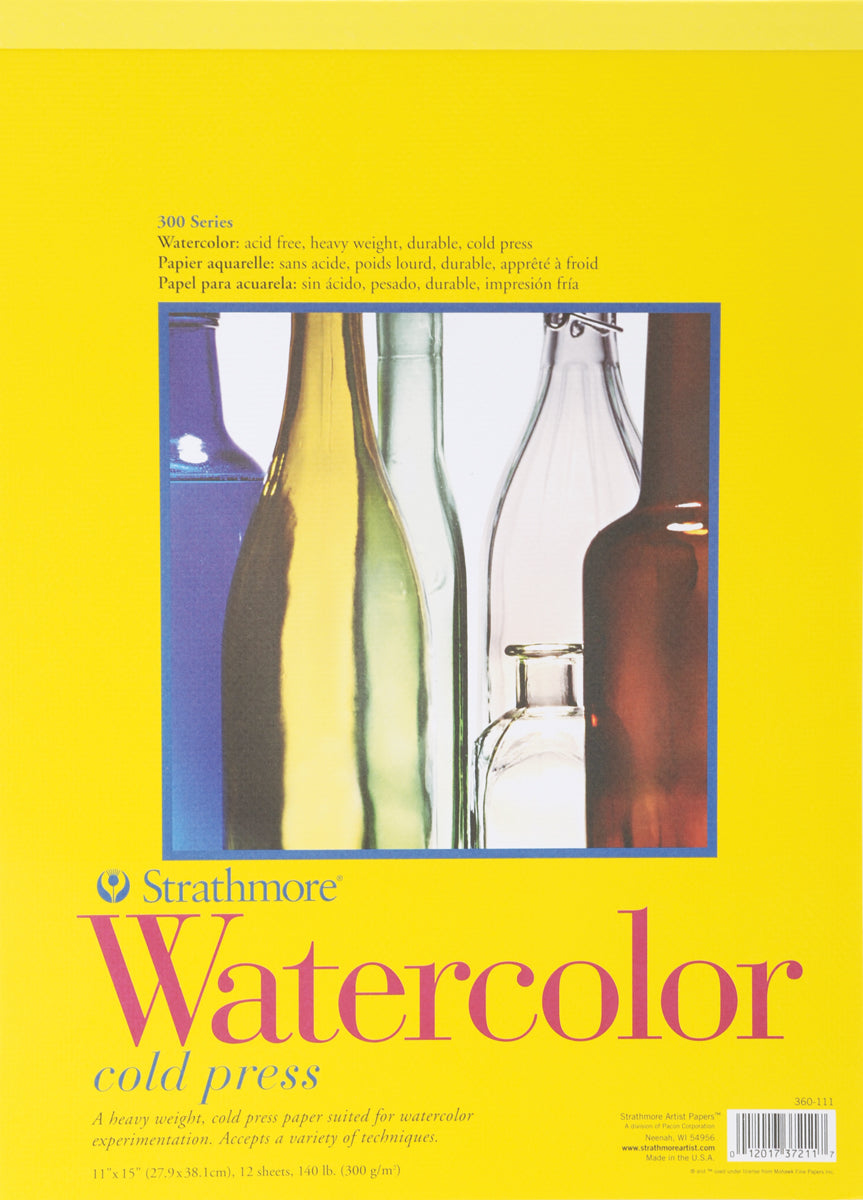 Strathmore Watercolor Paper Pad 11"X15" 12 Sheets