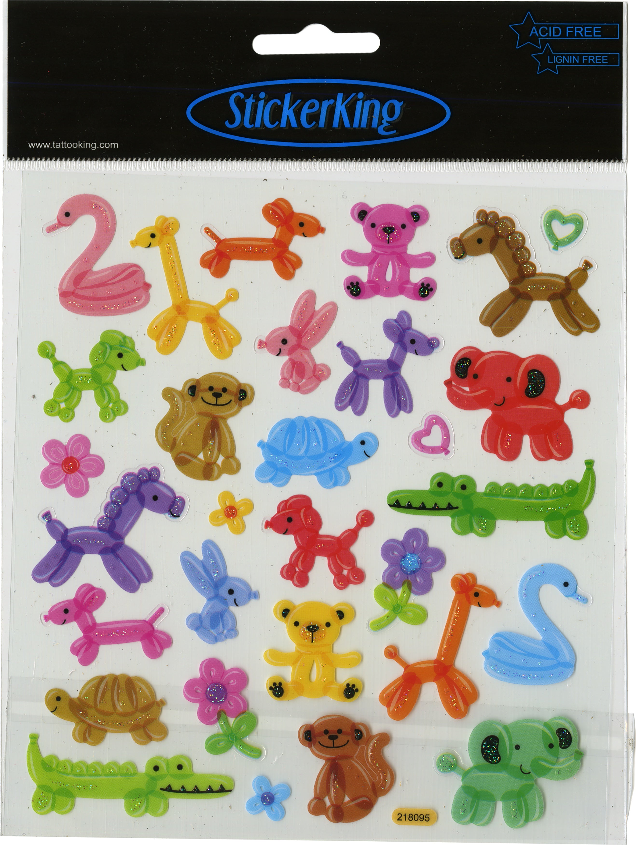 Multicolored Stickers Balloon Animals