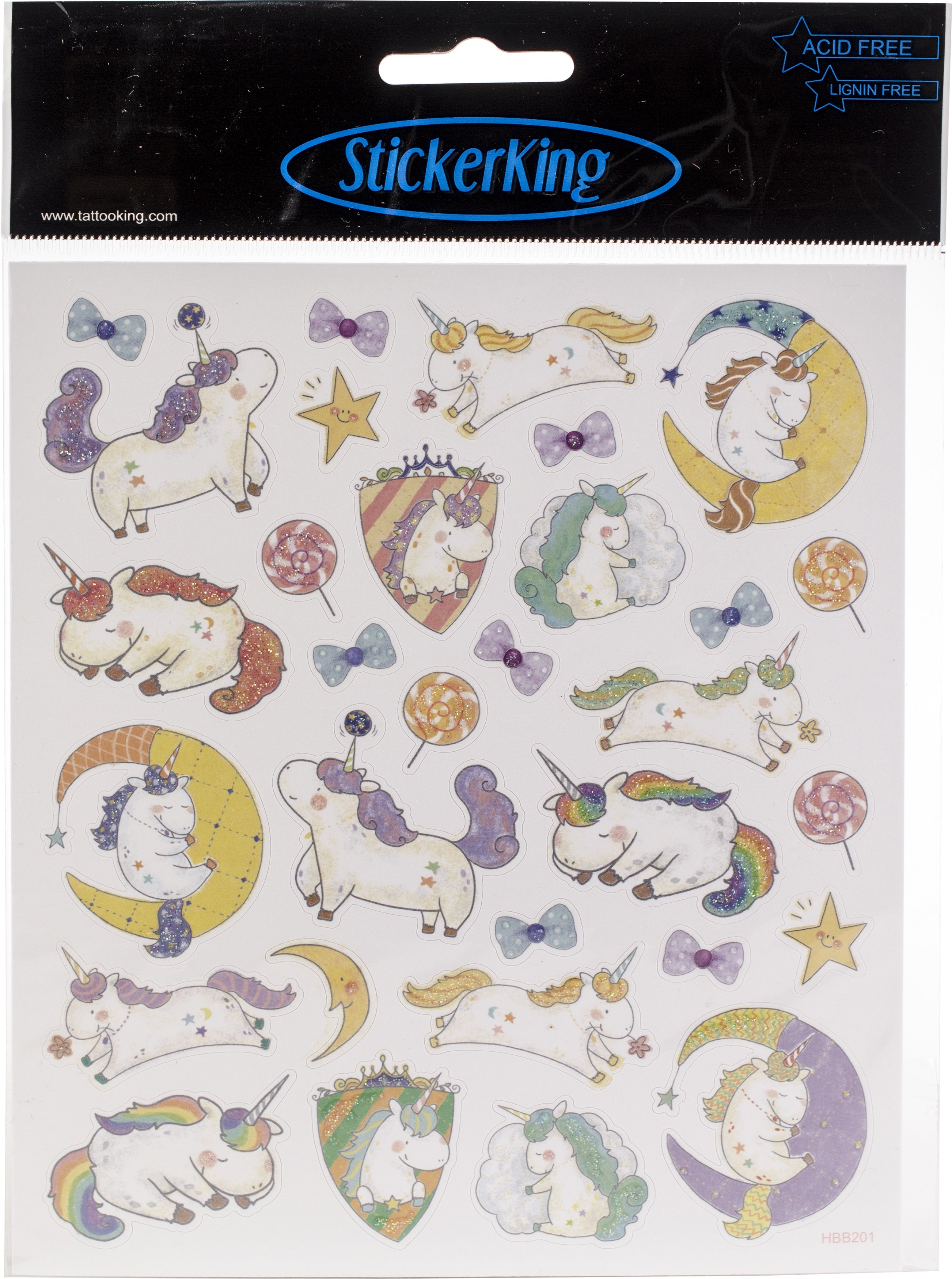 Multicolored Stickers Unicorn Fantasy