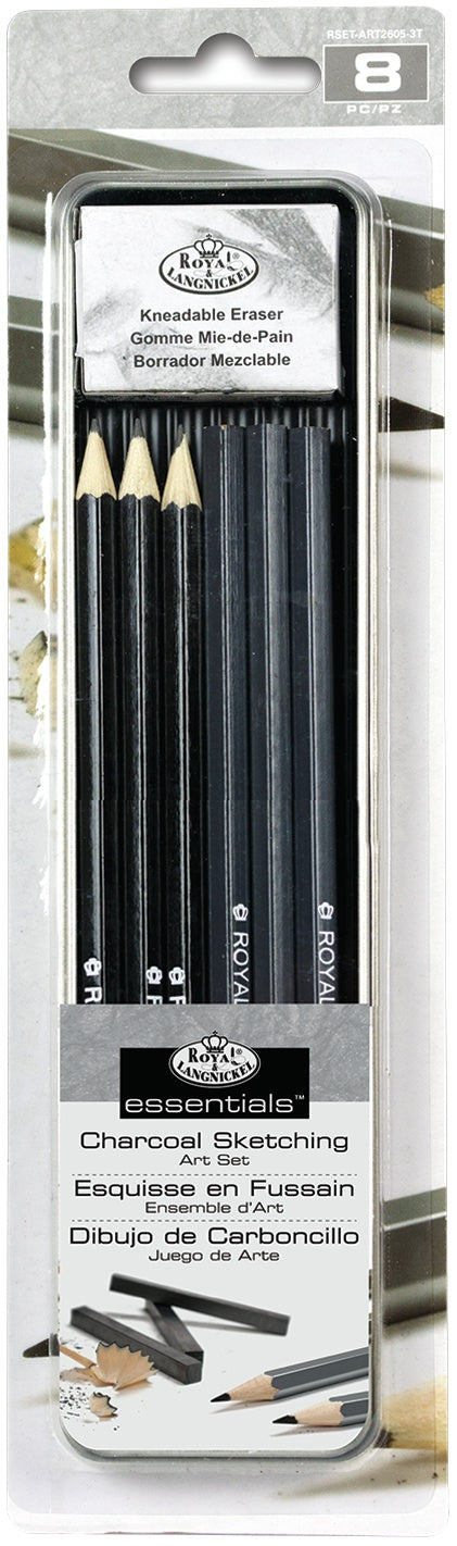 Sketching & Charcoal Set W/Tin 