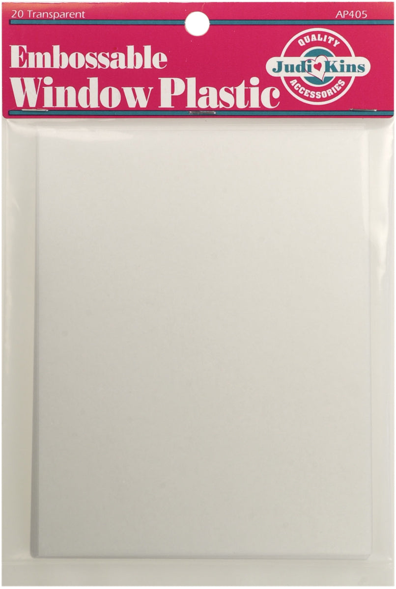 Embossable Window Plastic Sheets 4.25"X5.5" 20/Pkg Clear