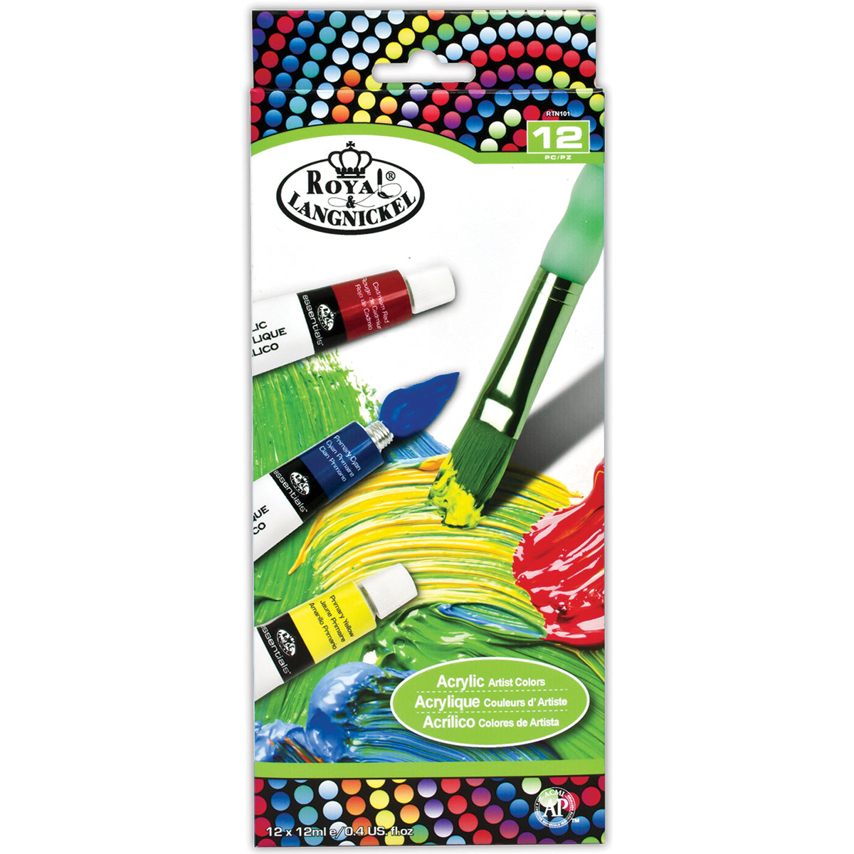Acrylic Paint 12ml 12/Pkg 