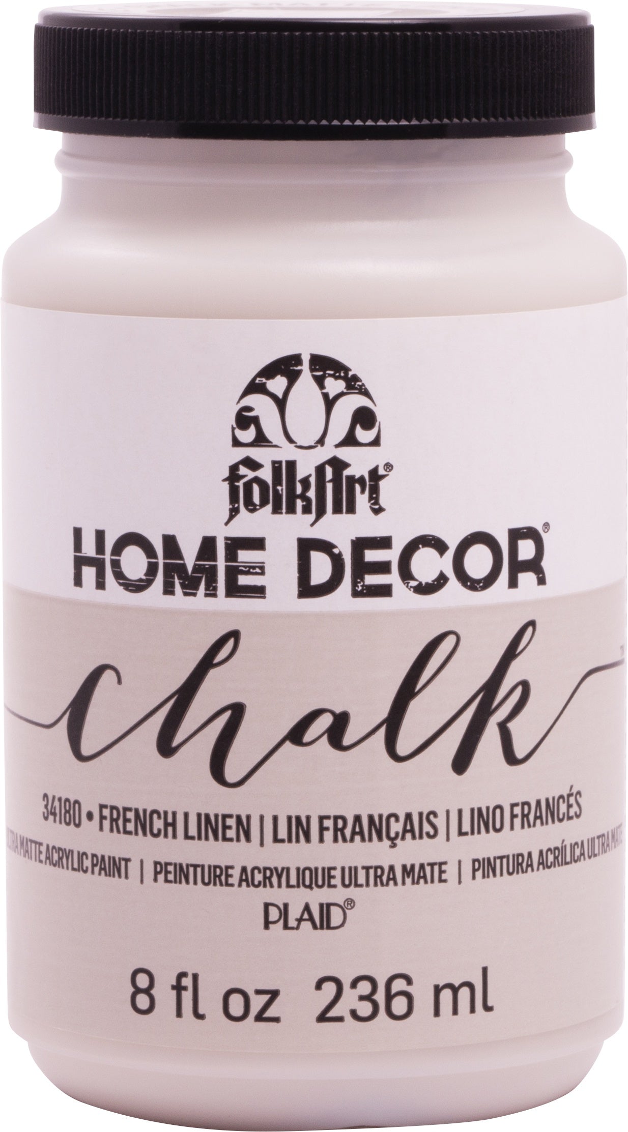 FolkArt Home Decor Chalk Paint 8oz French Linen