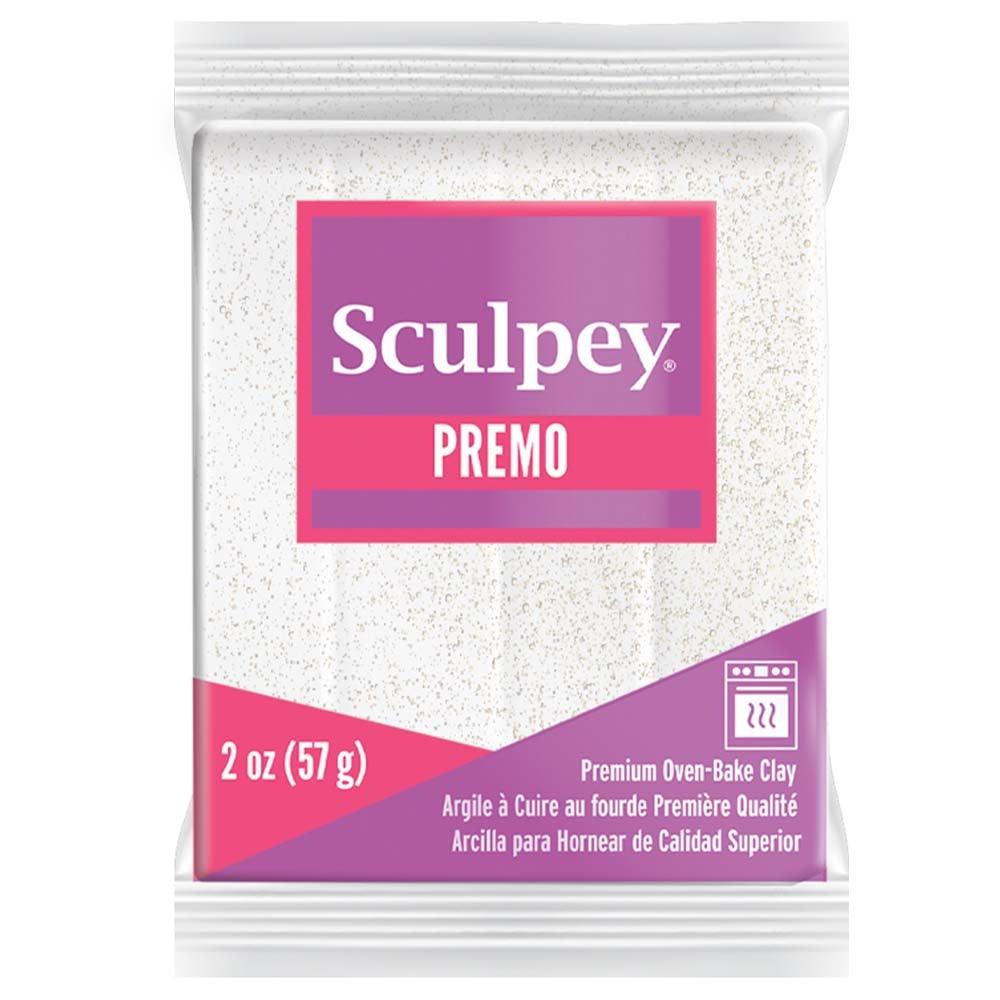 Premo Sculpey Accents Polymer Clay 2oz Frost White Glitter