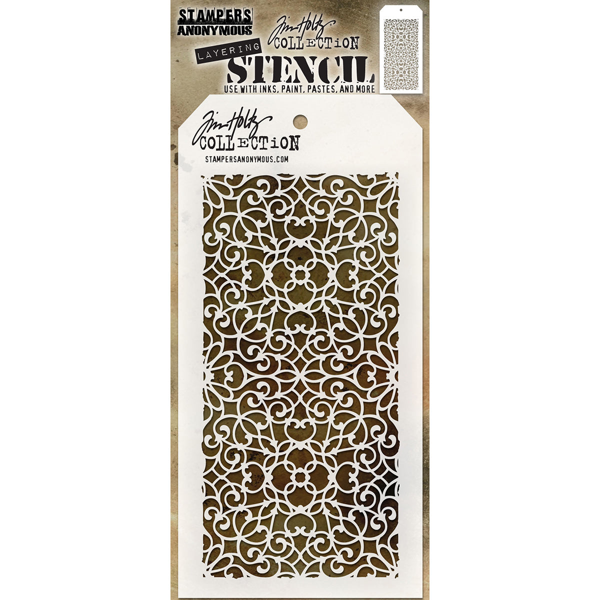 Tim Holtz Layered Stencil 4.125"X8.5" Ornate