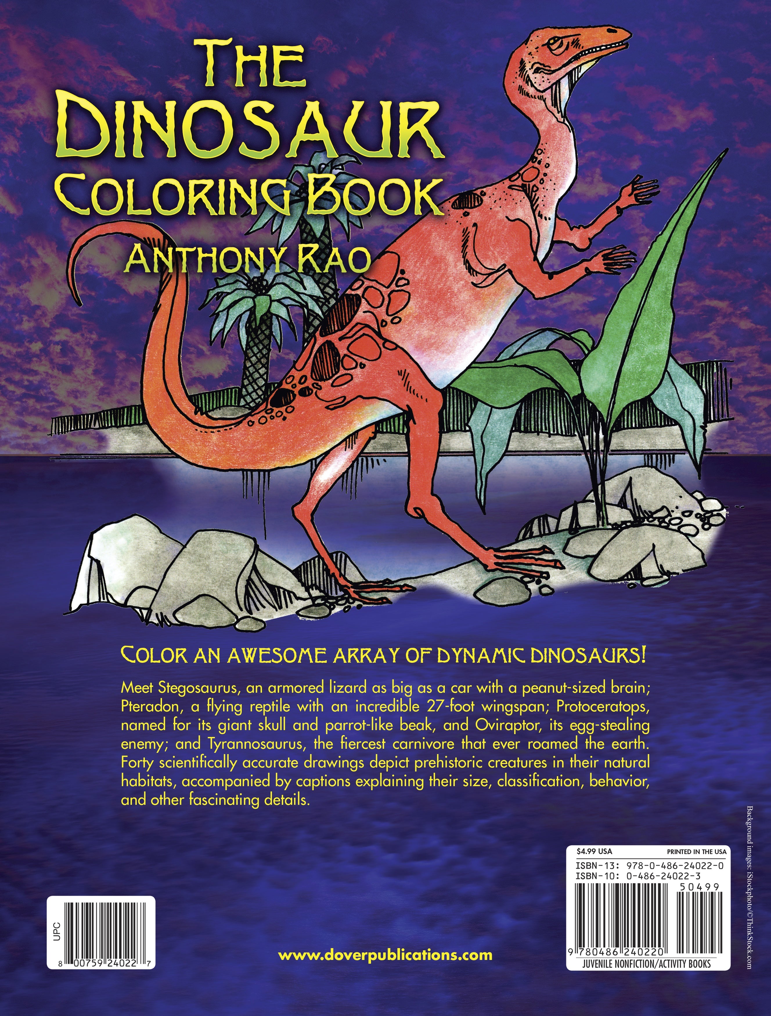 Dover Publications The Dinosaur Coloring Book
