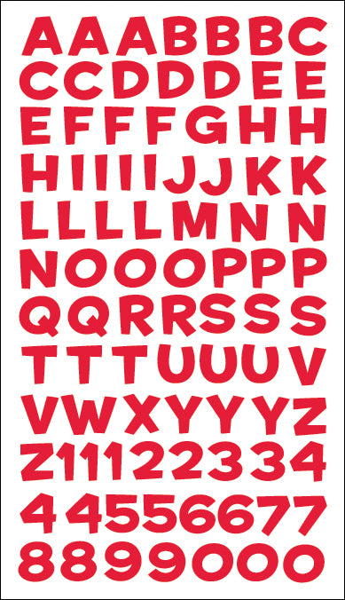 Sticko Alphabet Stickers Fun House Red Metallic