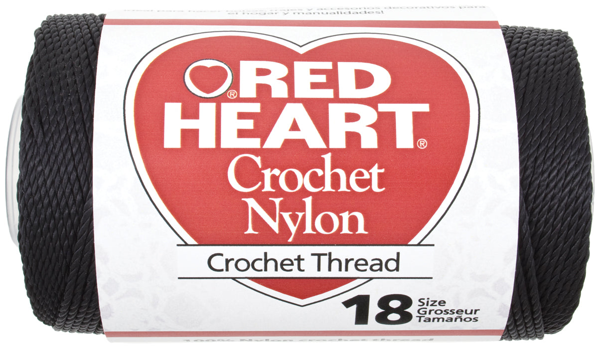 Nylon Crochet Thread Size 18 Black