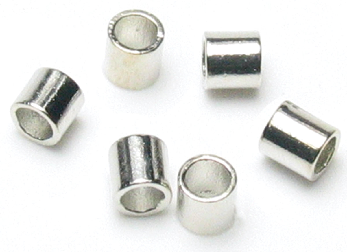 Jewelry Basics Metal Findings 500/Pkg Silver Crimp Tubes 2mm