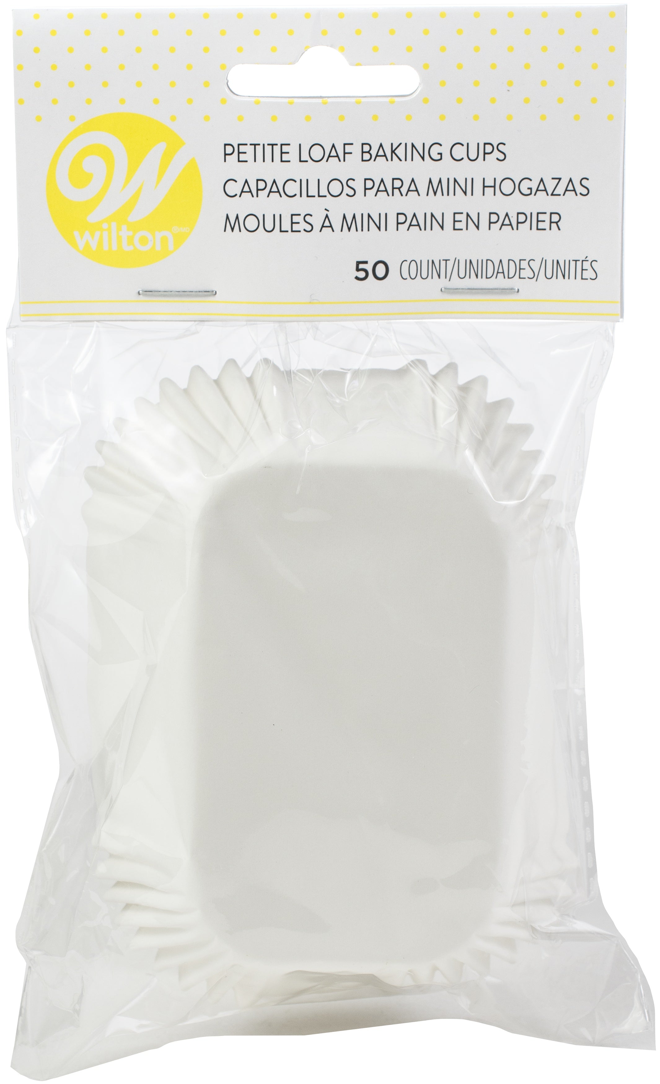 Petite Loaf Cups White 50/Pkg 1.25"X3.25"
