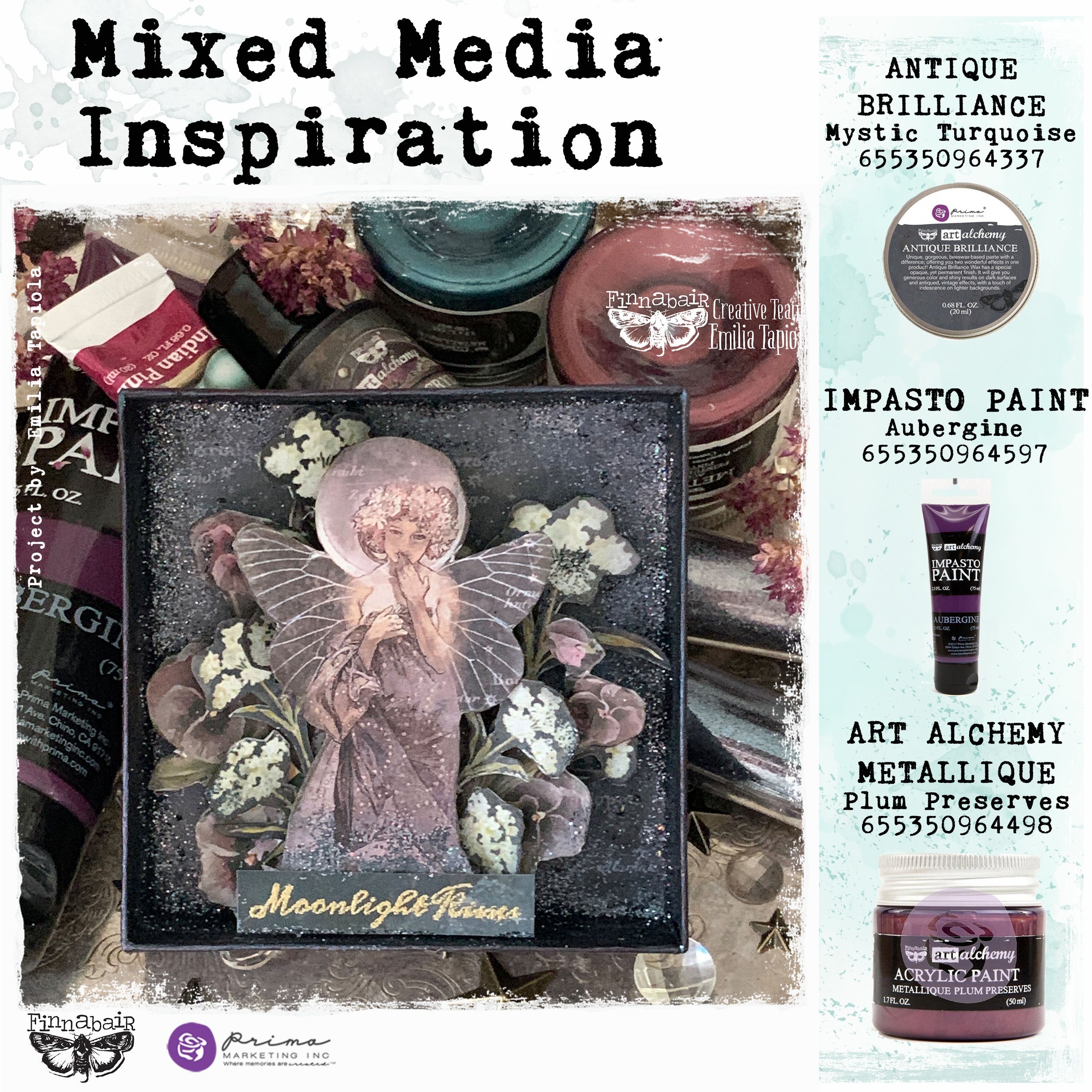 Finnabair Art Alchemy Acrylic Paint 1.7 Fluid Ounces Metallique Plum Preserves