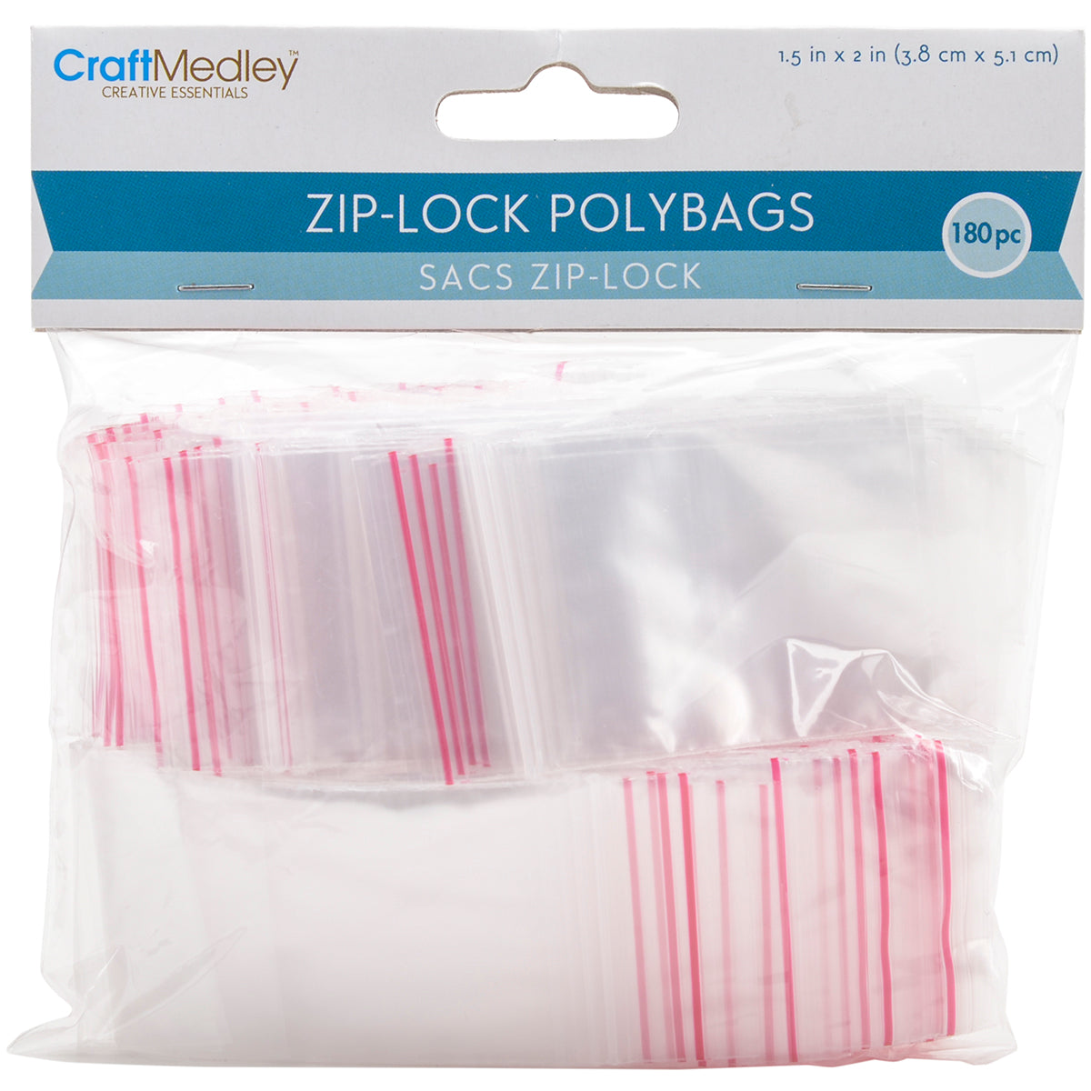 Ziplock Polybags 180/Pkg 1.5"X2"  Clear