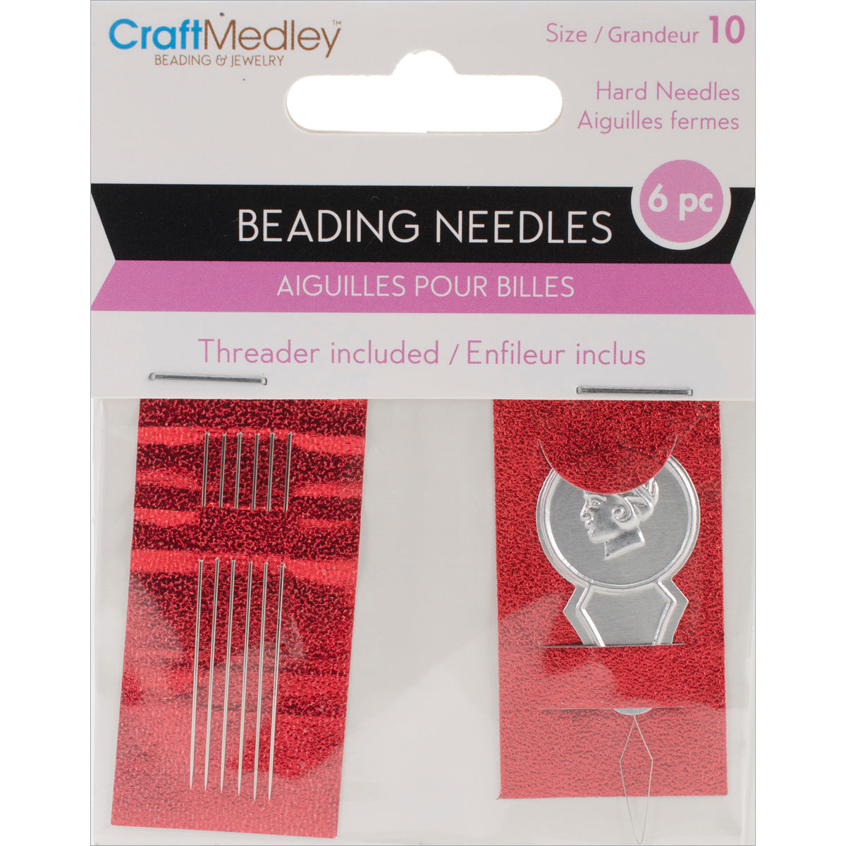 Beading Needles W/Threader Size 10 6/Pkg