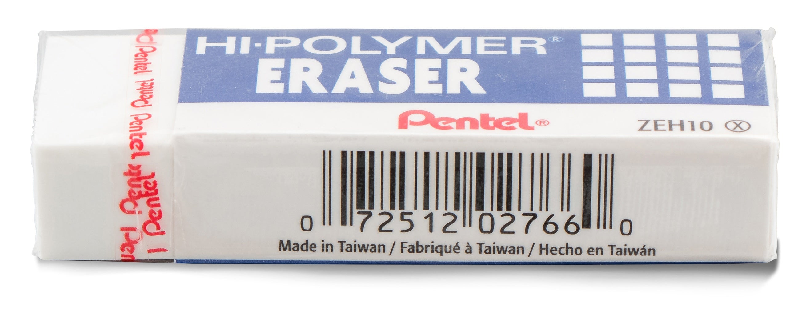 Pentel® Hi-Polymer Block Eraser, White, 3/Pack
