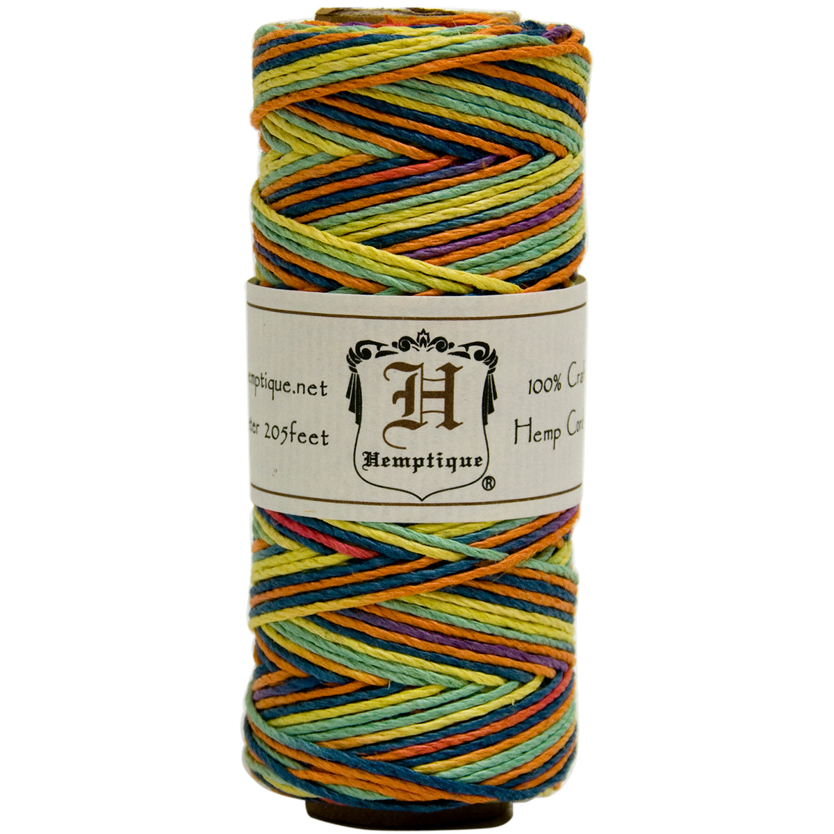 Hemp Variegated Cord Spool 20lb 205' Rainbow