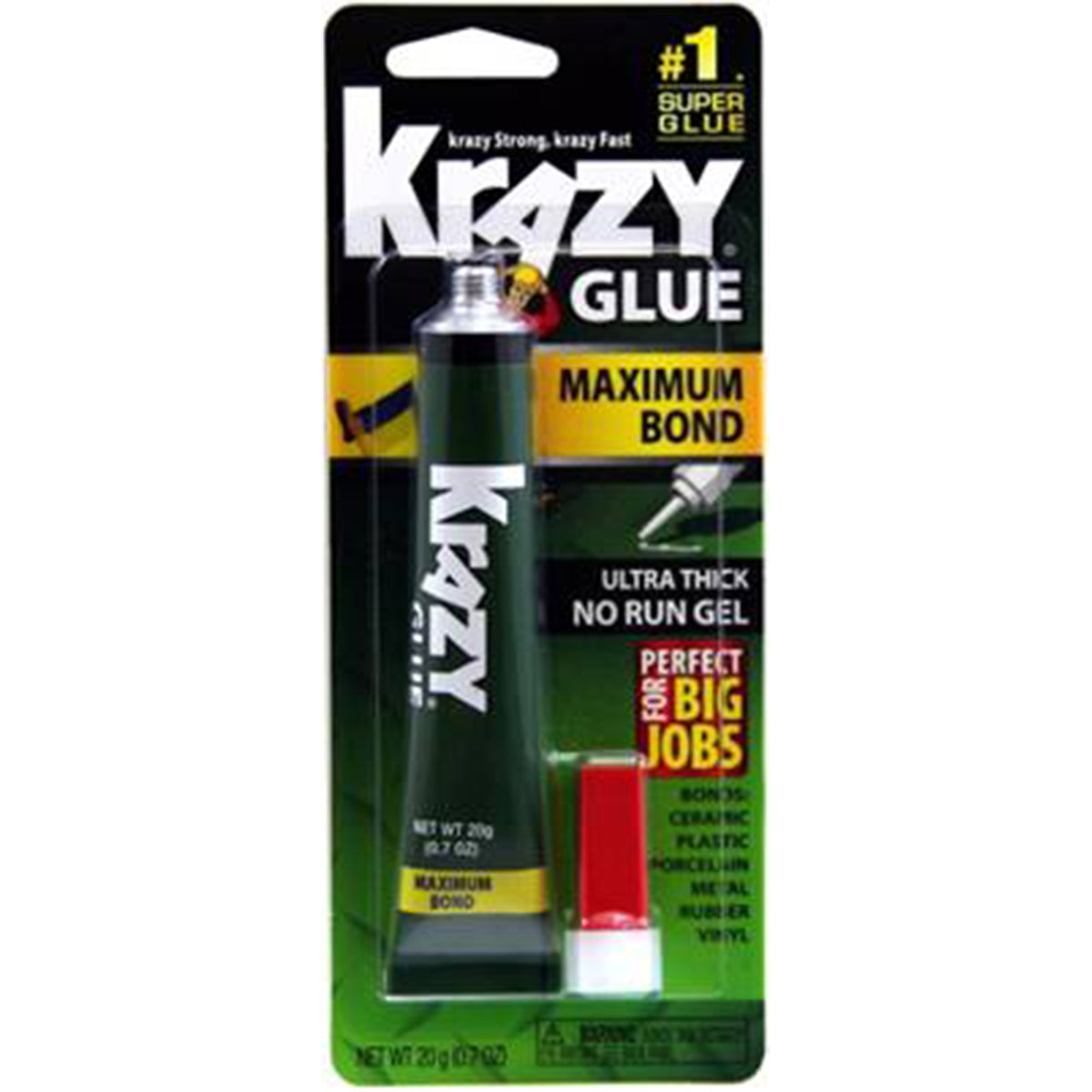 Krazy Glue(R) Maximum Bond No-Run Gel 20g
