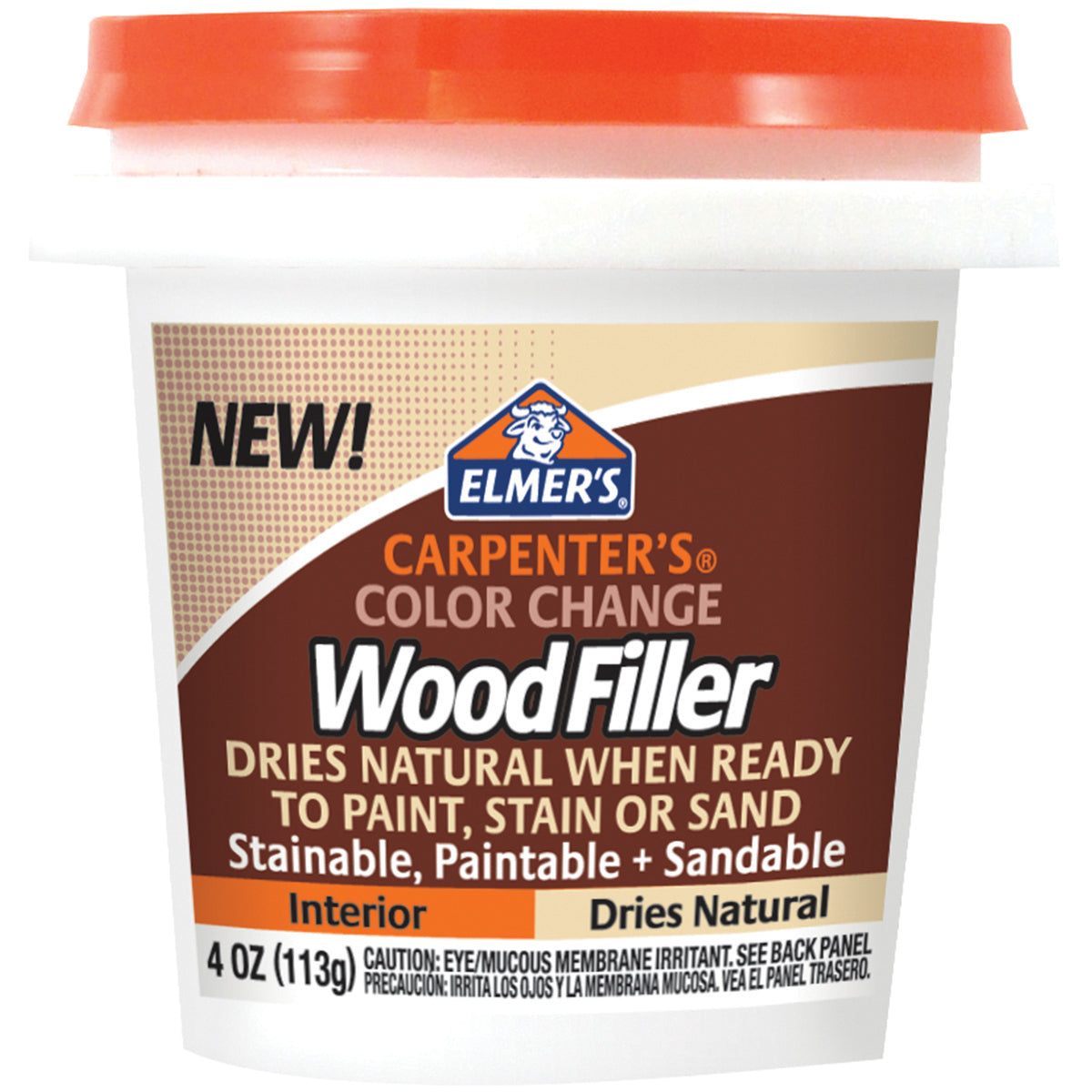 Elmer's Color Change Wood Filler 4oz Natural