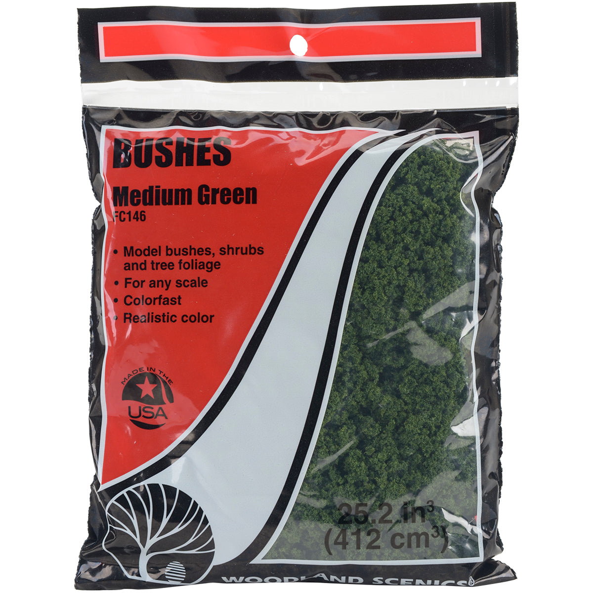 Bushes Clump- Foliage Medium Green (12oz. Bag)