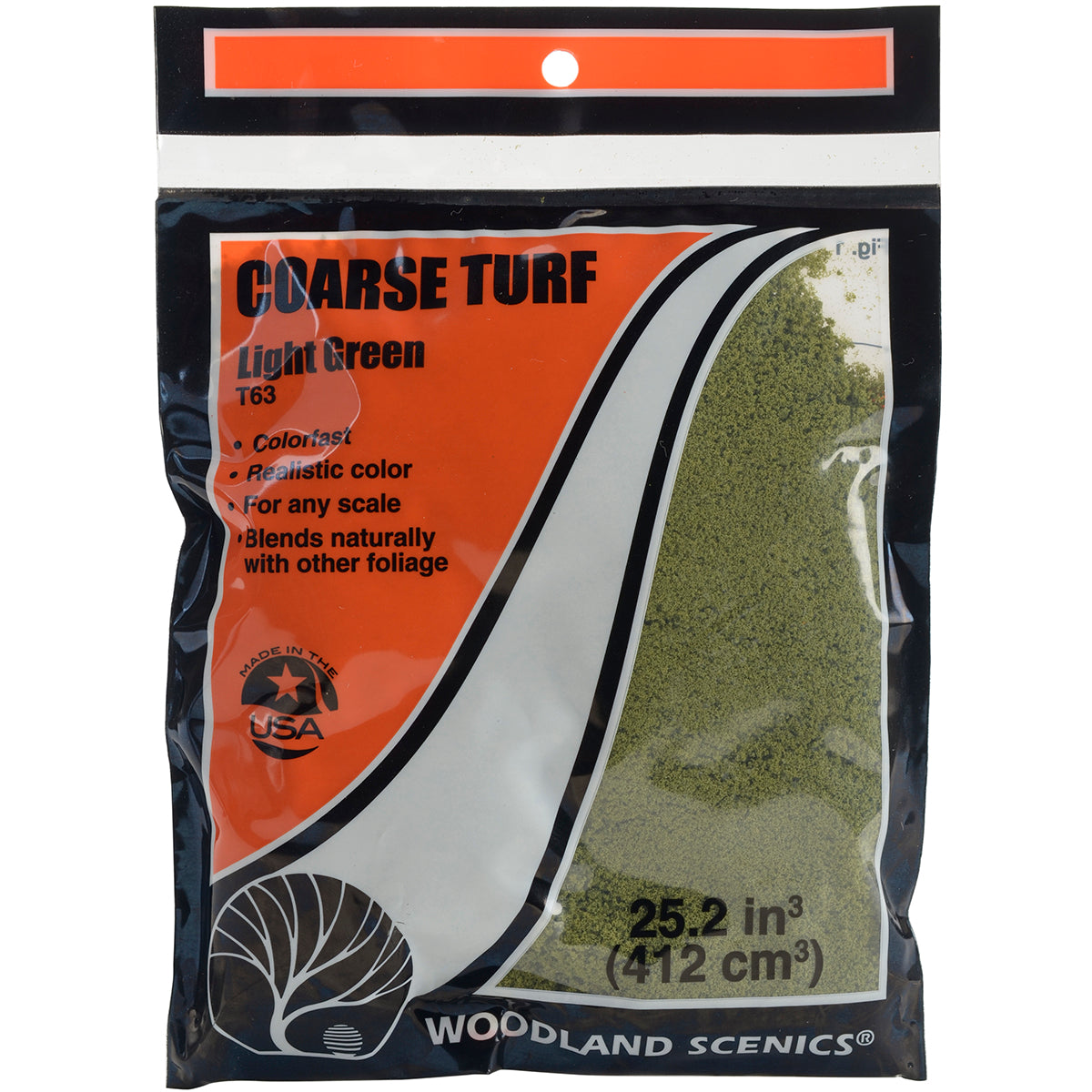 Turf- Light Green, Coarse (12oz. Bag)