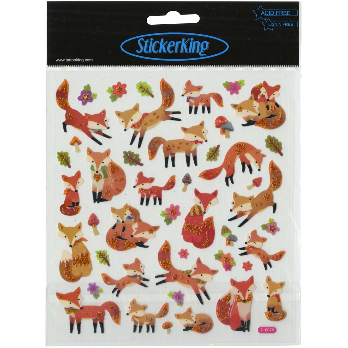 Multicolored Stickers Fun With Foxes