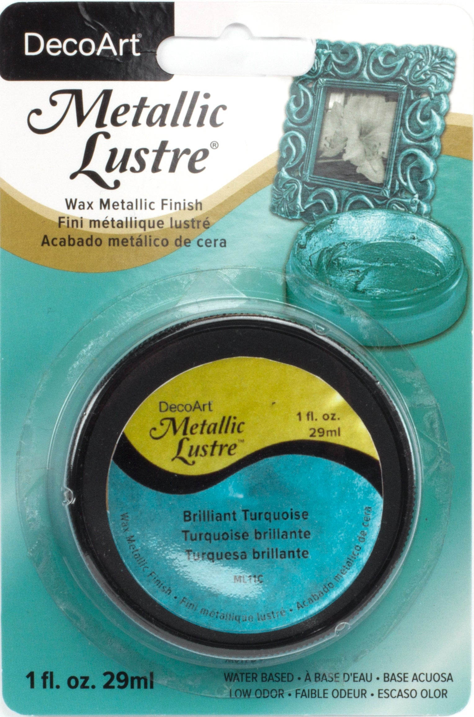 Metallic Lustre Wax Finish 1oz Brilliant Turquoise