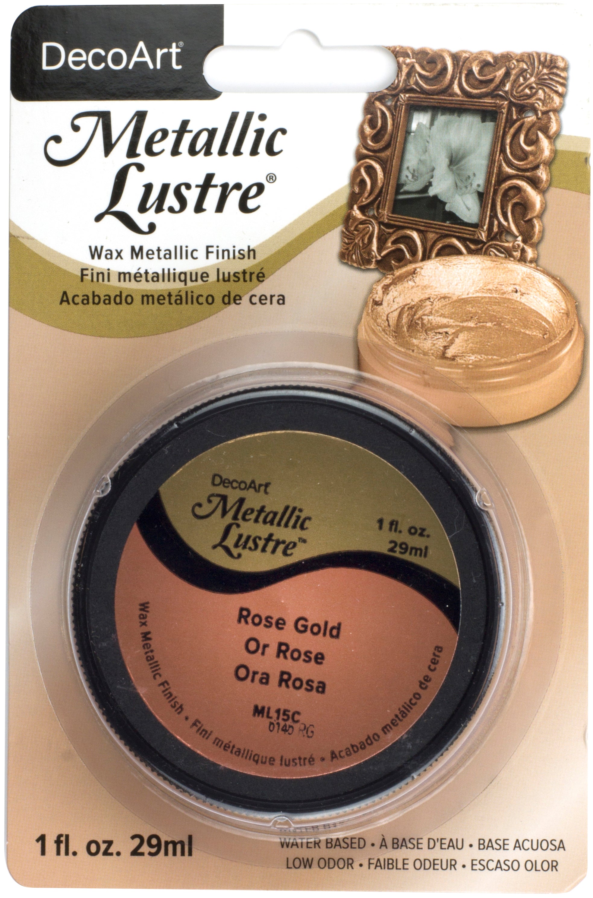 Metallic Lustre Wax Finish 1oz Rose Gold