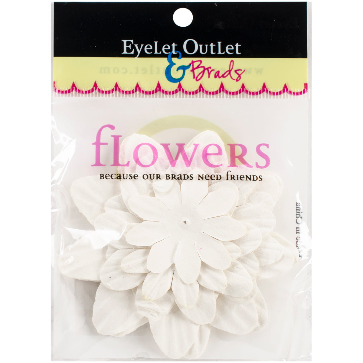 Eyelet Outlet Flowers 40/Pkg White