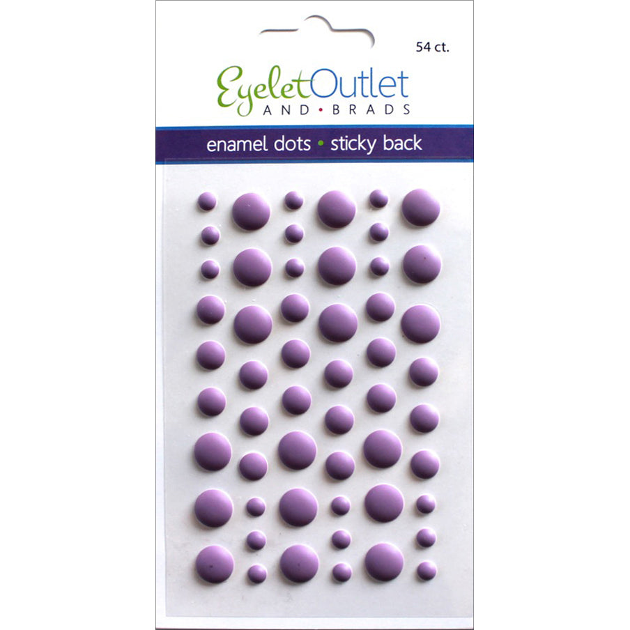 Eyelet Outlet Adhesive-Back Enamel Dots 54/Pkg Matte Violet