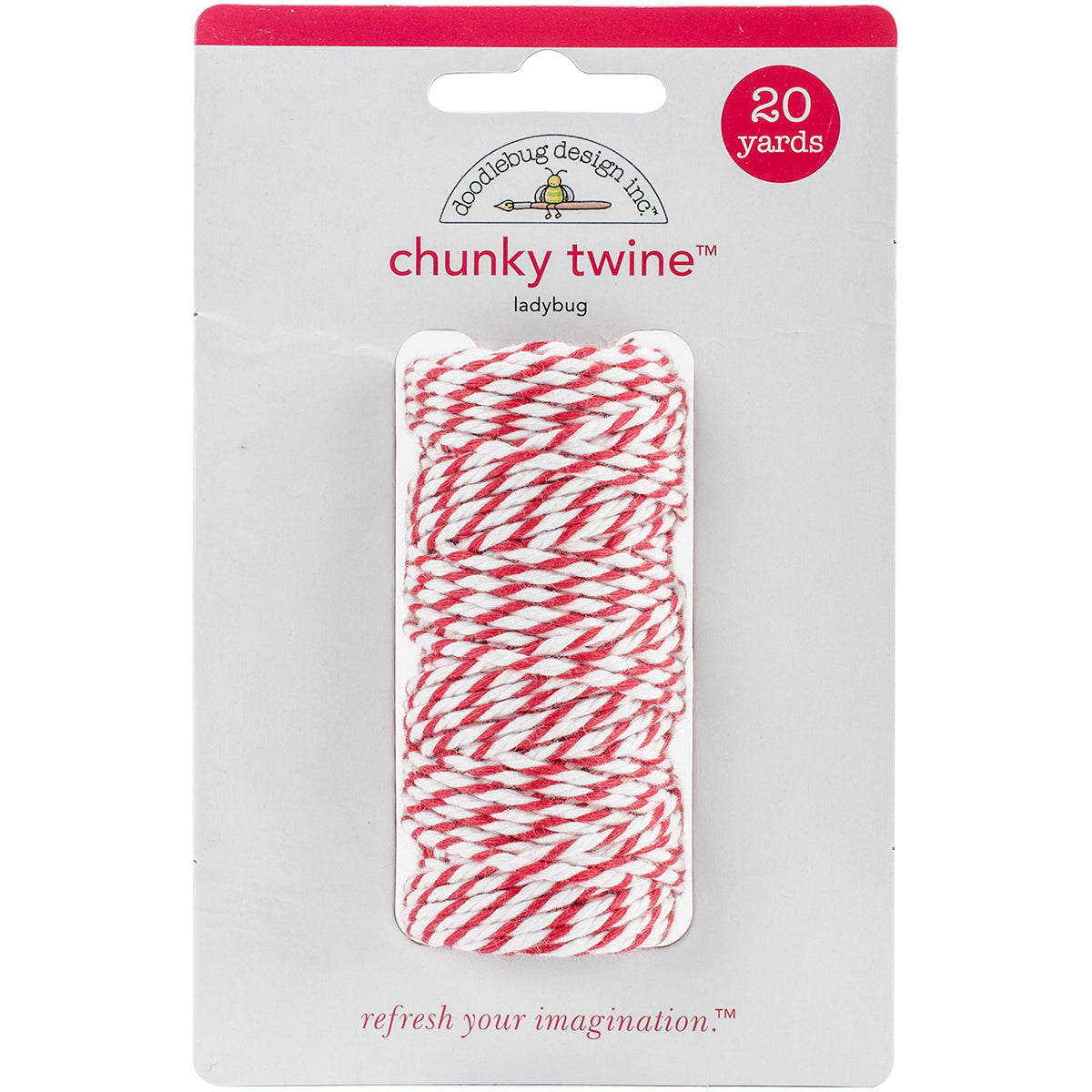 Doodlebug Monochromatic Chunky Twine 20yd Ladybug