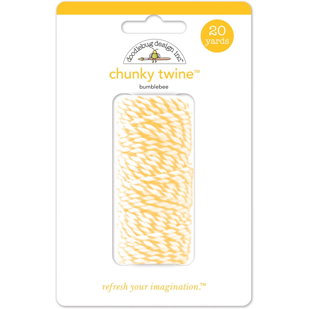 Doodlebug Monochromatic Chunky Twine 20yd Bumblebee