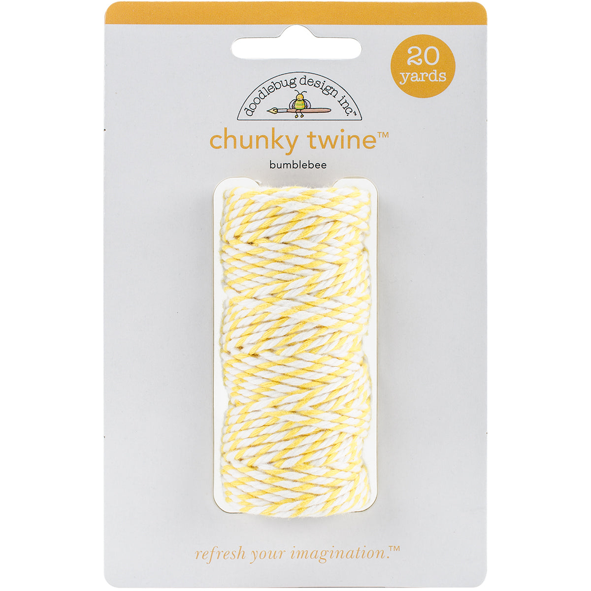 Doodlebug Monochromatic Chunky Twine 20yd Bumblebee
