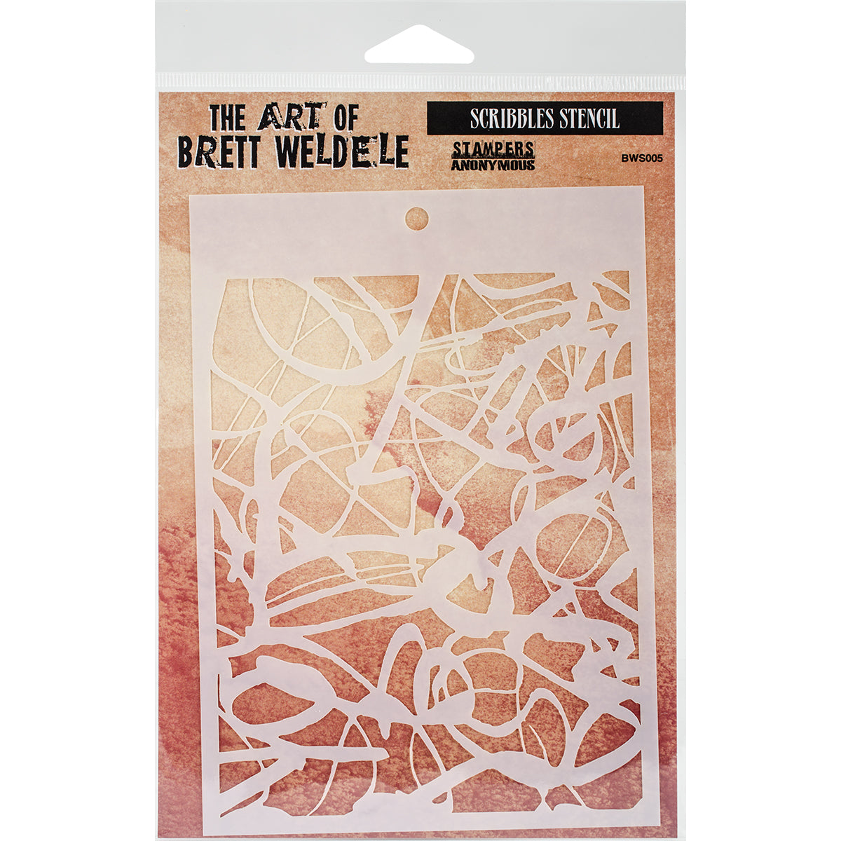 Brett Weldele Stencils 6.5"X4.5" Scribbles