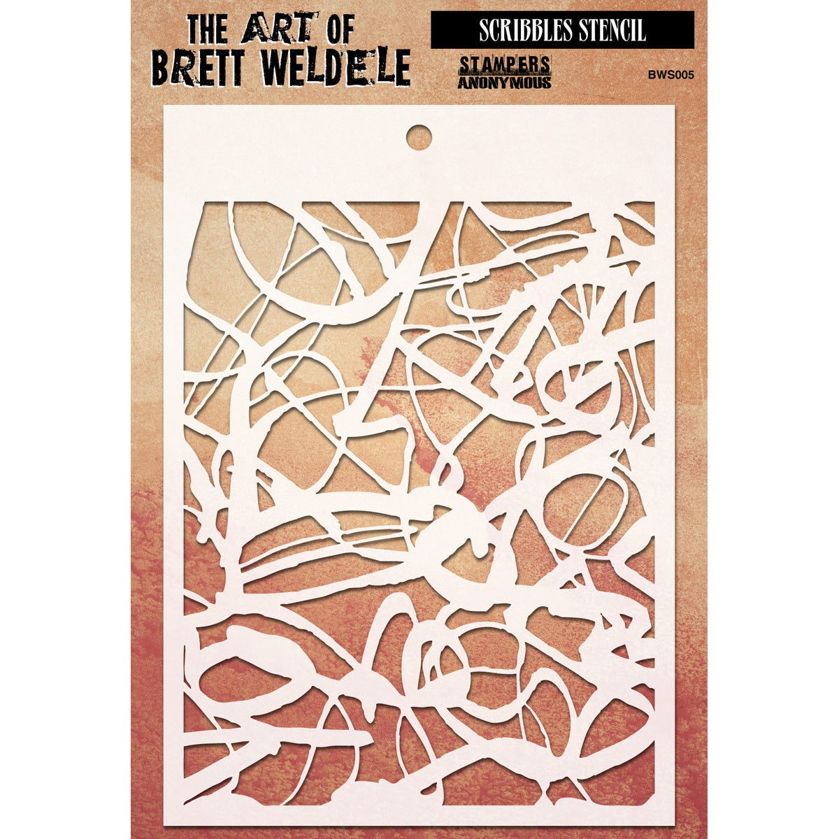Brett Weldele Stencils 6.5"X4.5" Scribbles