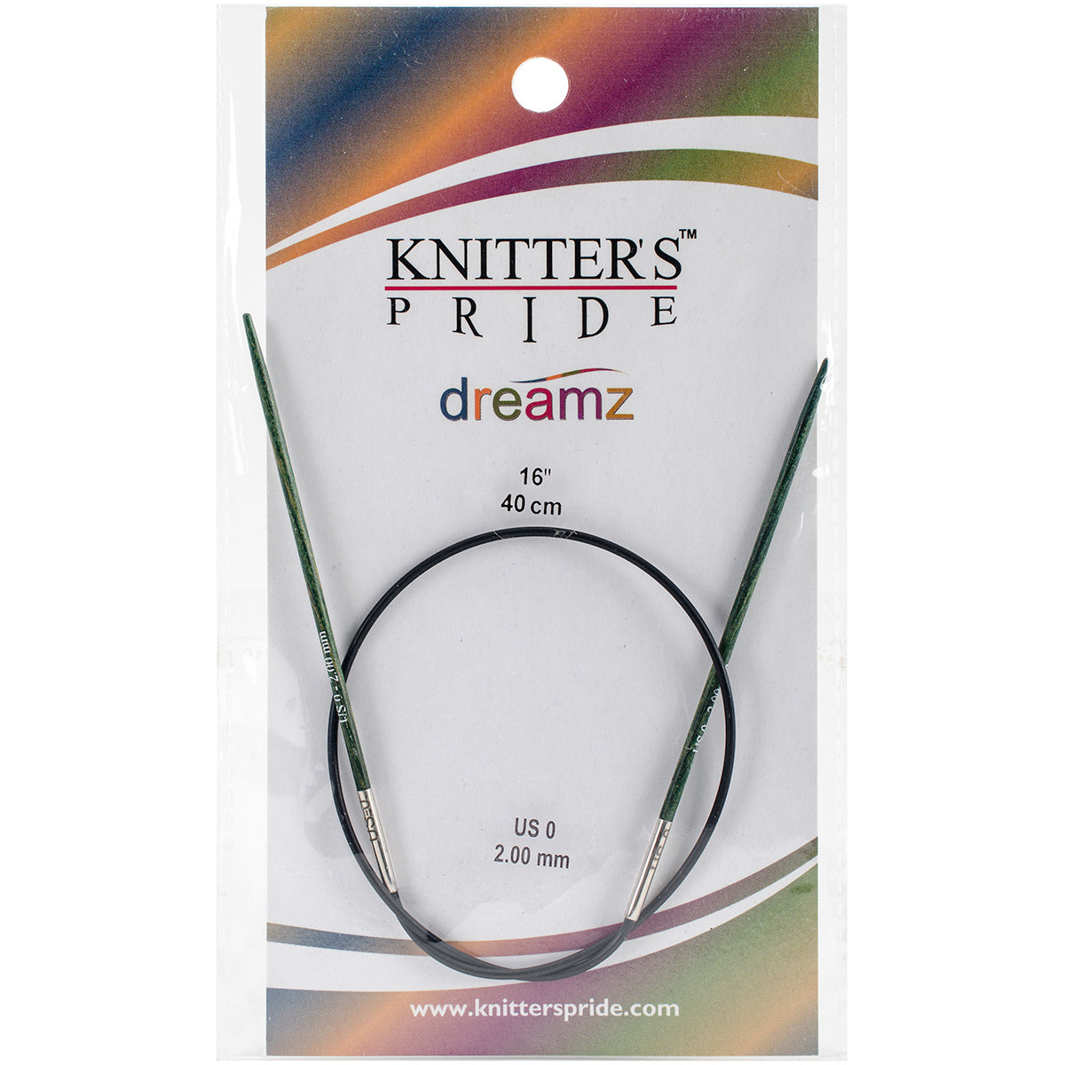 Dreamz Fixed Circular Needles 16" Size 0/2mm