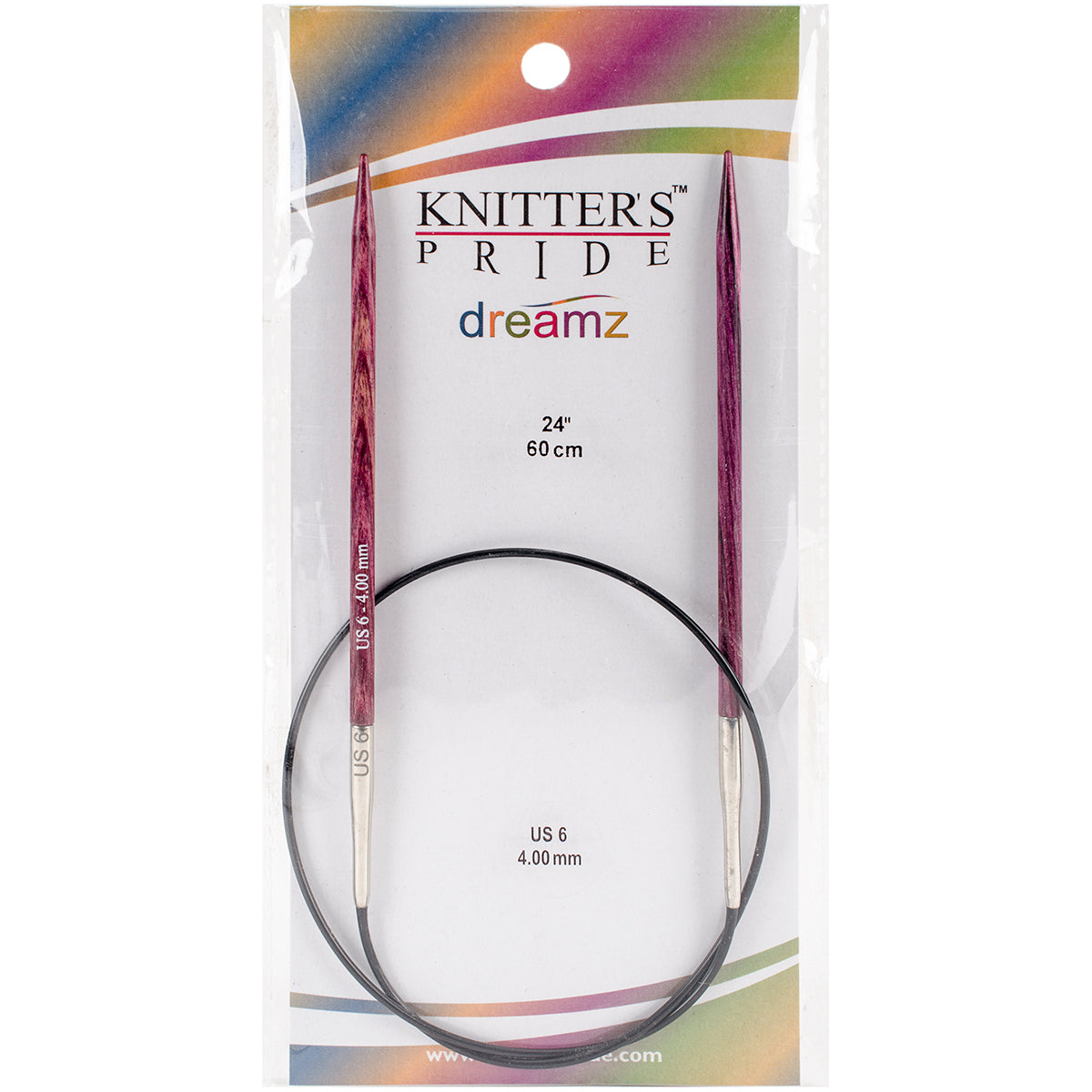 Dreamz Fixed Circular Needles 24" Size 6/4mm