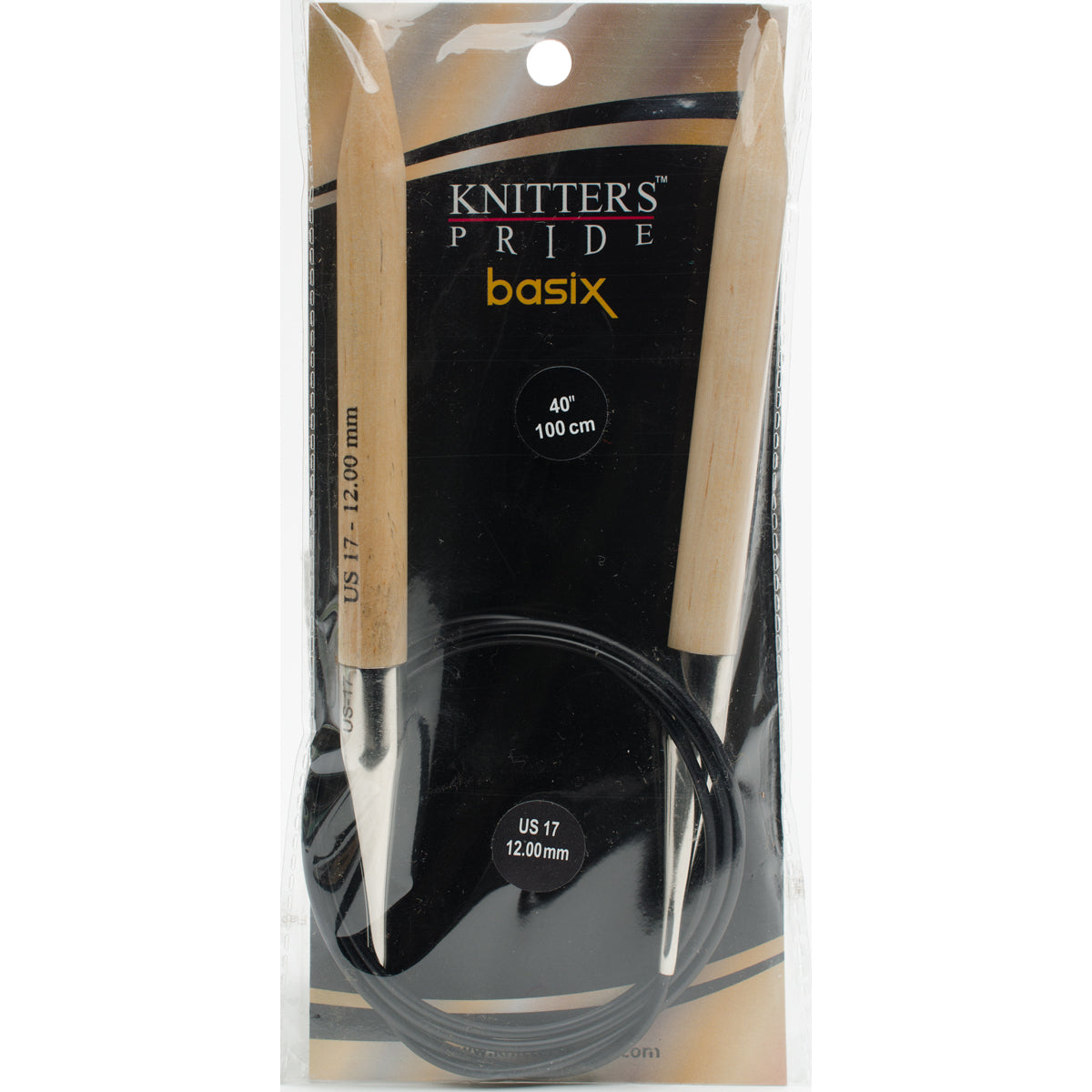 Basix Fixed Circular Needles 40" Size 17/12mm