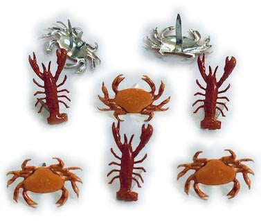 Eyelet Outlet Shape Brads 12/Pkg-Crab/Lobster brads