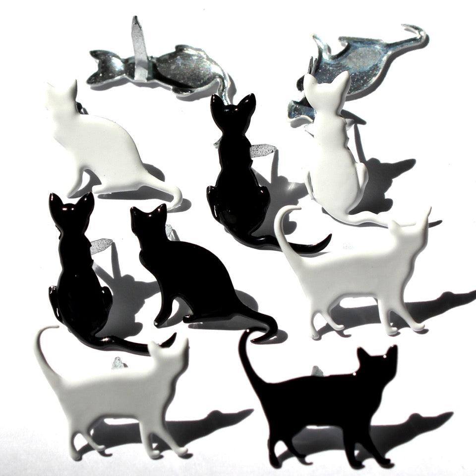 Eyelet Outlet Shape Brads 12/Pkg Silhouette Cat