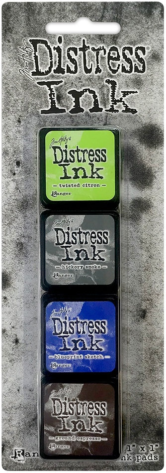 Distress Mini Ink Pads 4/Pkg Kit 14