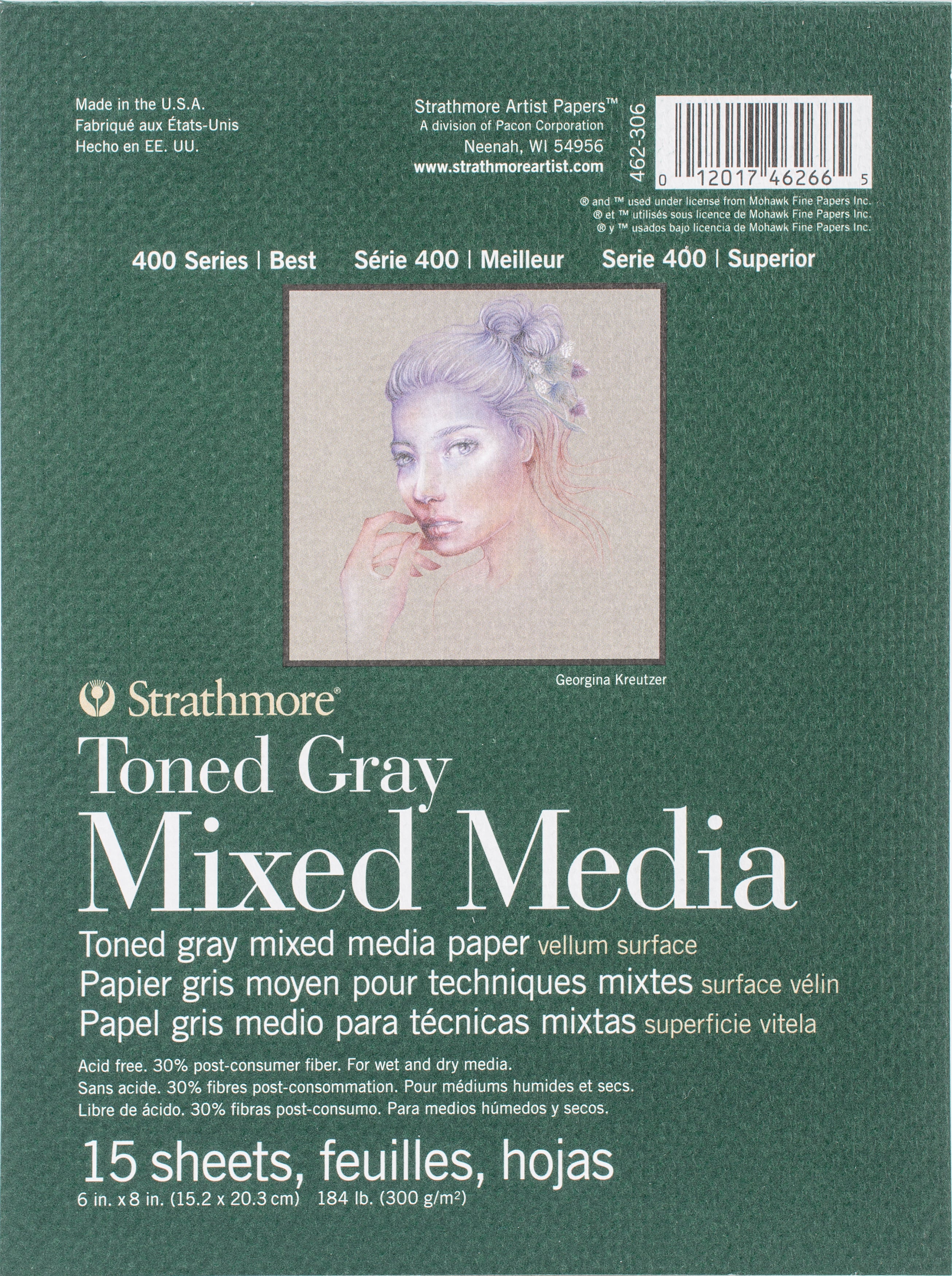 Strathmore Toned Mixed Media Paper - Toned Grey 6"X8"  