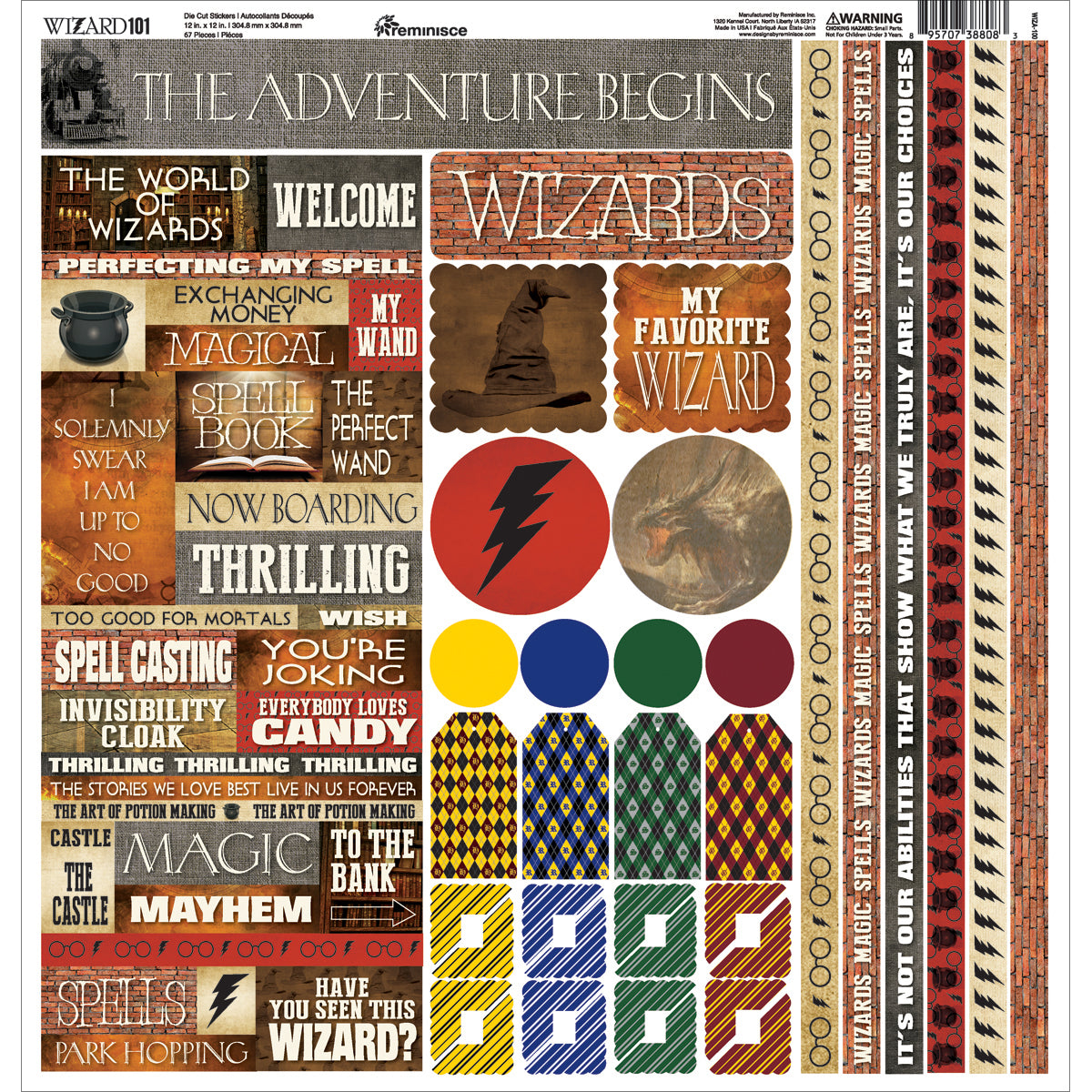 Wizard Cardstock Sticker 12"X12" 