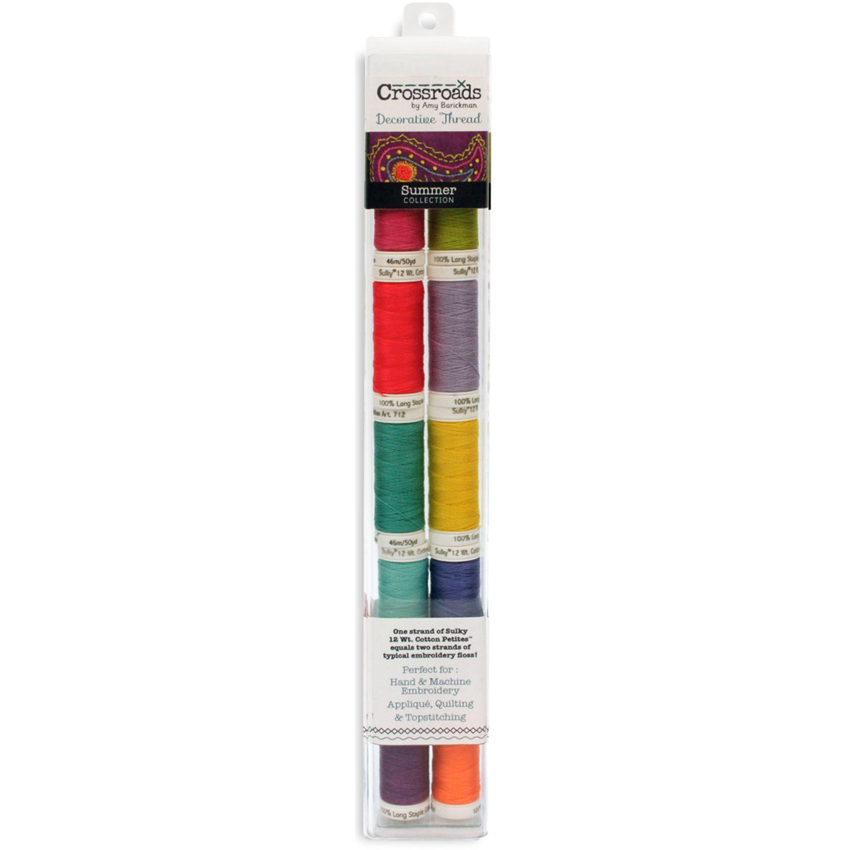 Crossroads Sulky Cotton Petites 12 Weight 10/Pkg Summer Collection