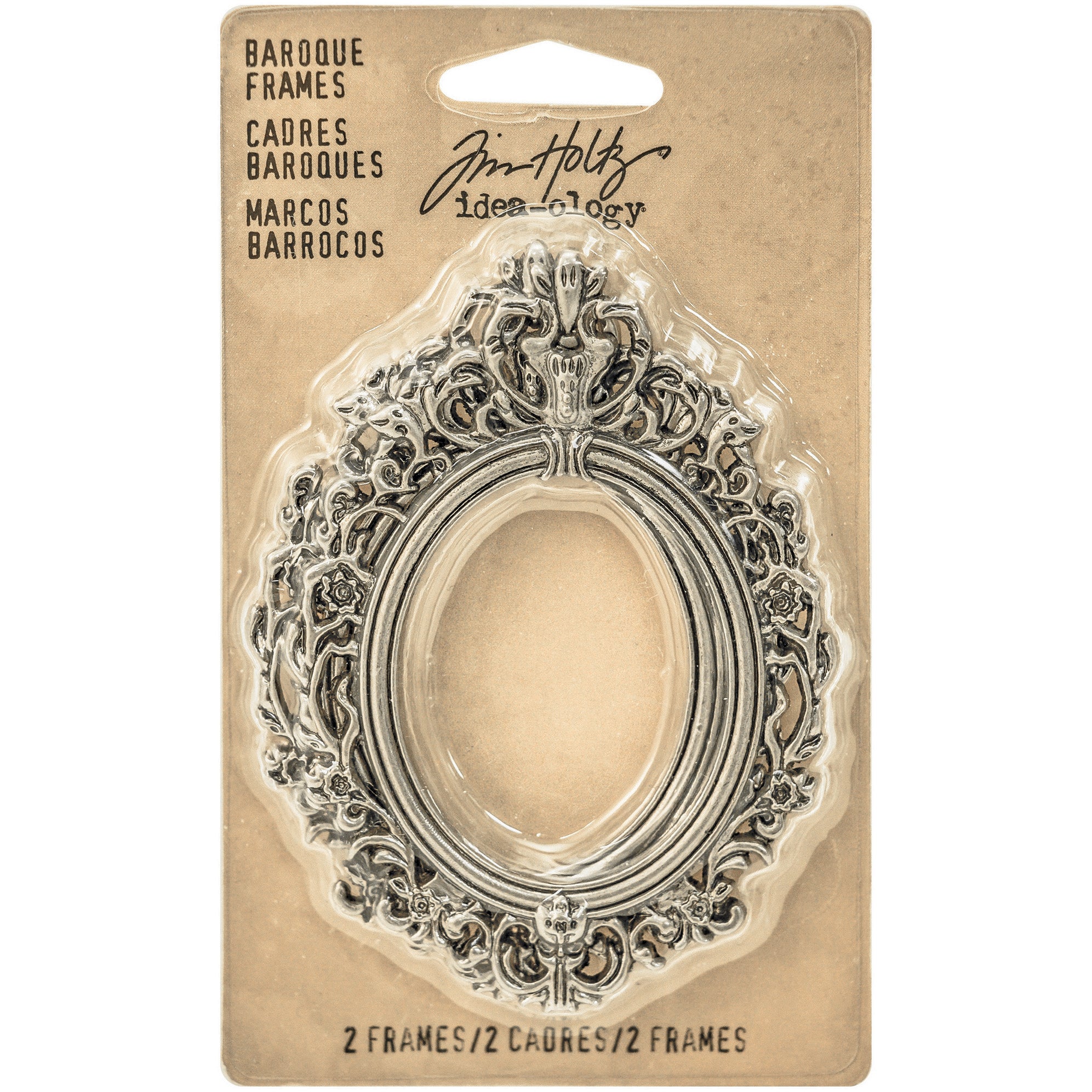 Idea-Ology Baroque Frames 2.25"X3" 2/Pkg Antique Nickel