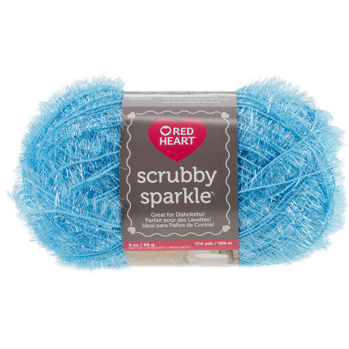 Red Heart Scrubby Sparkle Yarn Icepop