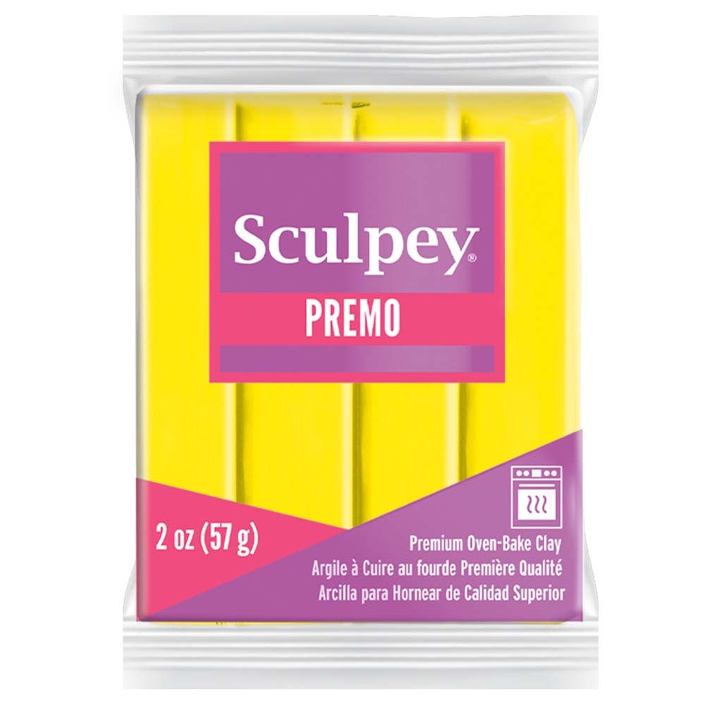 Premo Sculpey Polymer Clay 2oz Zinc Yellow Hue