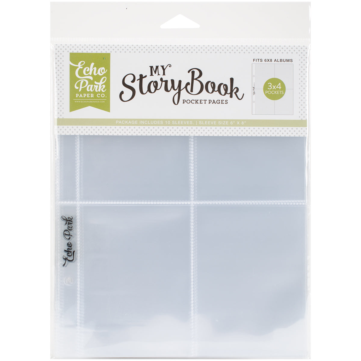 My Story Book Album Pocket Pages 6"X8" 10/Pkg (4) 3"X4" Openings