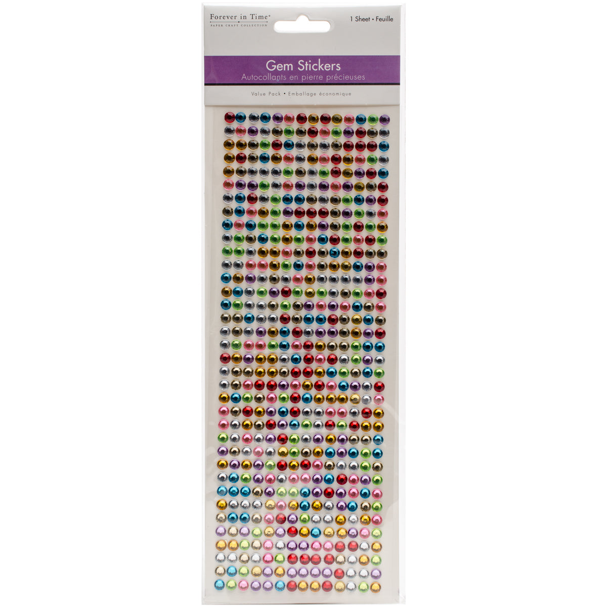 MultiCraft 6mm Gem Stickers Multicolor