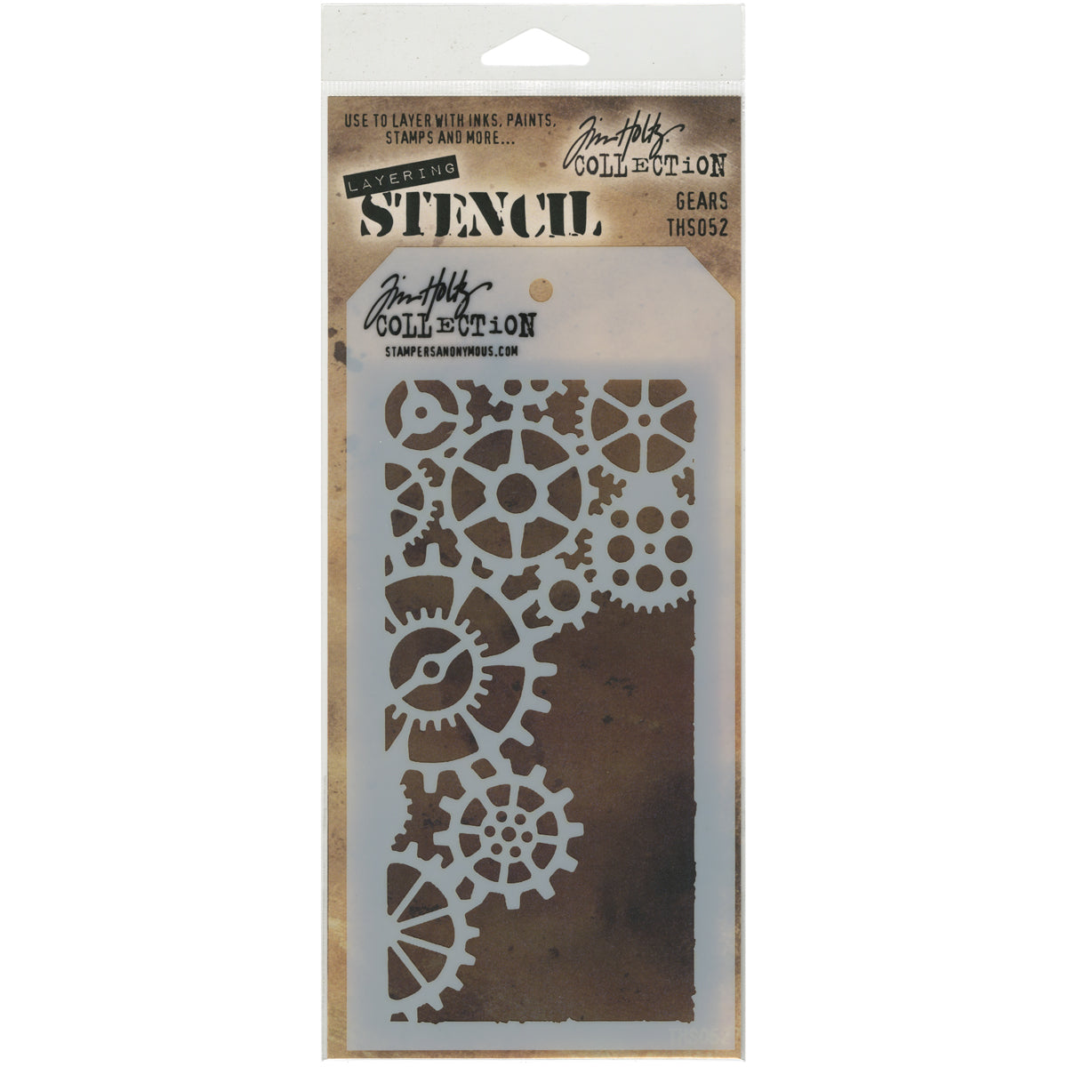 Tim Holtz Layered Stencil 4.125"X8.5" Gears
